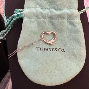 Tiffany & Co. Elsa Peretti Open Heart Pendant Necklace in Sterling Silver